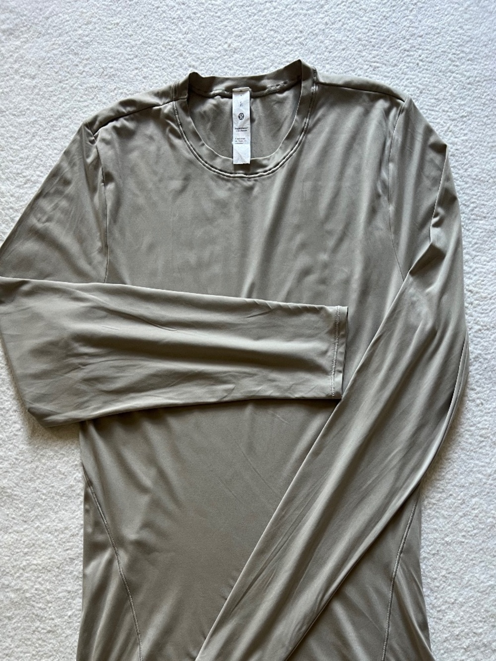 Lululemon Wondermust Ultra Soft Gray Crewneck Long Sleeve Shirt Size XL